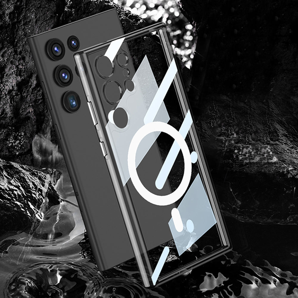 GKK Magnetisk TPU PC-telefoncover til Samsung Galaxy S23 Ultra 5G etui HD Klart beskyttende mobiltelefoncover GKK Magnetisk TPU PC-telefoncover til Samsung Galaxy S23 Ultra 5G etui HD Klart beskyttende mobiltelefoncover